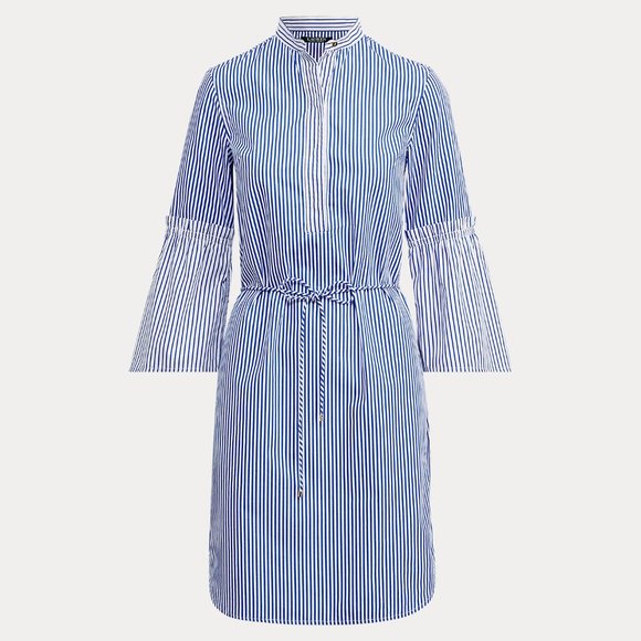 Ralph Lauren Bell Sleeve Bengal Shirtdress - Picture 3 of 12